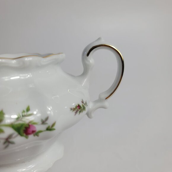 Traditions China Johann Haviland Moss Rose Sugar Bowl White with Pink Roses - Picture 12 of 16
